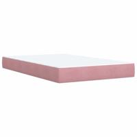 Boxspring met matras fluweel roze 120x190 cm - thumbnail