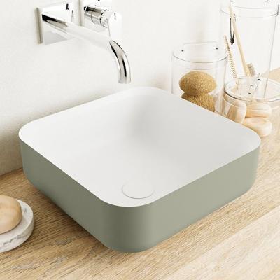 MONDIAZ BINX Waskom solid surface 36cm kleur Army / Talc MONDIAZ BINX Waskom solid surface 36cm kleur Army / Talc