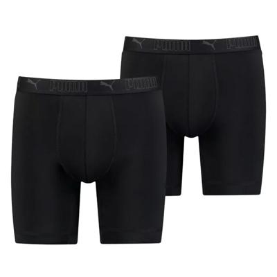 Puma Sport Boxershorts Microfiber Long 2-pack Zwart-L