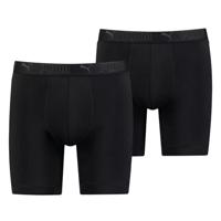 Puma Sport Boxershorts long microfiber 2-pack zwart - thumbnail