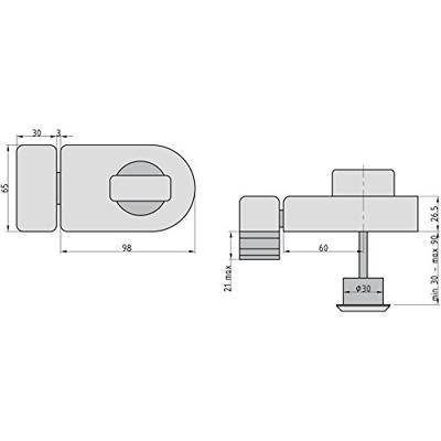 Basi 1305-0205 Extra deurslot Zilver