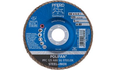 PFERD TOOLS 67708125 PFC 125 A 80 SG STEELOX Lamellenschijf Diameter 125 mm Boordiameter 22.23 mm Korrelgrootte (num) 80 RVS, Staal 10 stuk(s) PFERD TOOLS 67708125 PFC 125 A 80 SG STEELOX Lamellenschijf Diameter 125 mm Boordiameter 22.23 mm Korrelgrootte (num) 80 RVS, Staal 10 stuk(s)