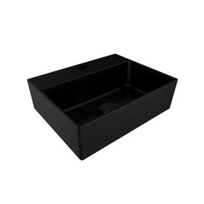 Mini Fontein AQS Cloud 1 Kraangat 29x23 cm Zonder Overloop Mat Zwart Aqua Splash