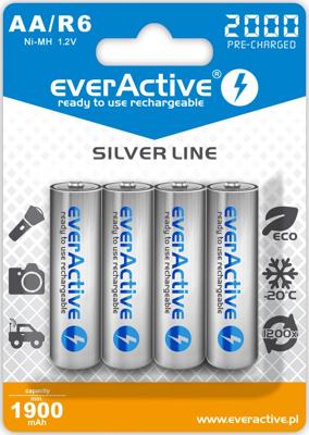 Herlaadbare batterijen everActive Ni-MH R6 AA 2000 mAh Silver Line - 2 stuks