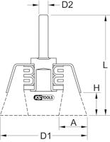 KS Tools 340.0002 Staaldraadborstel 0,3 mm, Ø 50 mm - thumbnail