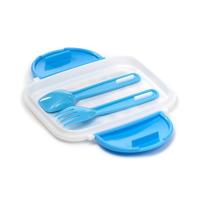 Volkswagen Busje VW T1 Retro Clip Bento Box met bestek - thumbnail