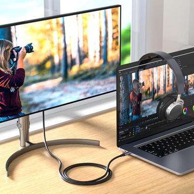 Kabel USB-C naar HDMI Silver HT LOGAN Zwart