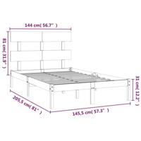 Bedframe massief hout 140x200 cm - thumbnail