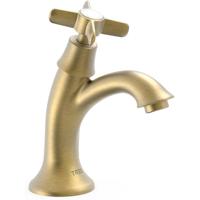 Wastafelkraan Tres Clasic 1 waterleiding of voormengsysteem Verouderd Messing Mat - thumbnail