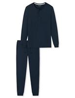 Schiesser Schiesser Pyjama Long dark blue 178109 58/3XL - thumbnail