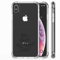 Apple iPhone Xs Max Telefoonhoesje met tekst Heart Smile - thumbnail