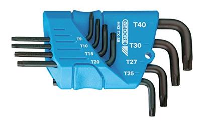 Gedore haakse inbussleutels H 43 TX-08 T10-t45 (8-dlg) Gedore haakse inbussleutels H 43 TX-08 T10-t45 (8-dlg)