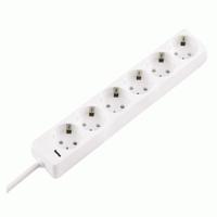 Hama Stekkerdoos, 1,4 m kabellengte, 45 graden draaibaar, meervoudig stopcontact, tot 3500 watt, kabeltype H05VV-F, GS-geteste veiligheid - thumbnail