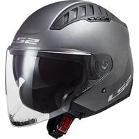 LS2 "of600 copter ii solid" jethelm helmet of600 copt. ii solid xl titanium - thumbnail