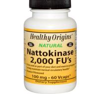 Nattokinase, 2000 FU's, 100 mg (60 vegetarische capsules) - Healthy Origins - thumbnail