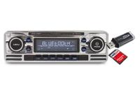 Autoradio met Bluetooth - 1 DIN - USB - 18 Voorkeurzenders - Retro Look (RMD120BT) - thumbnail
