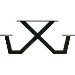 WOOOD Outdoor Tafelpoot 'Tablo' kleur Zwart