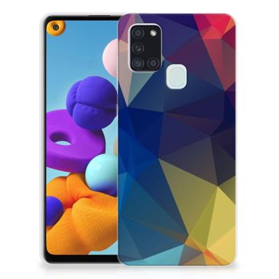 Samsung Galaxy A21s | TPU Hoesje | Polygon Dark Samsung Galaxy A21s | TPU Hoesje | Polygon Dark