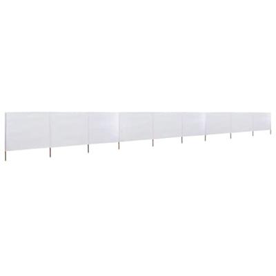 VidaXL Windscherm 9-panelen 1200x80 cm stof zandwit