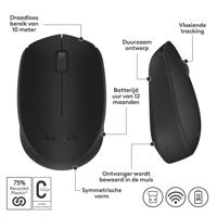 Logitech M171 Muis Zwart - thumbnail