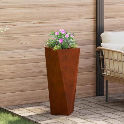 VidaXL Plantenbak roestig 30 x 30 x 75 cm cortenstaal