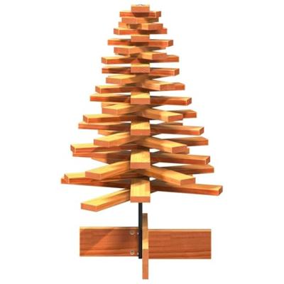Kerstdecoratie kerstboom 80 cm massief grenenhout wasbruin Kerstdecoratie kerstboom 80 cm massief grenenhout wasbruin