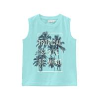 NAME IT MINI T-shirt Vux met printopdruk turquoise - thumbnail
