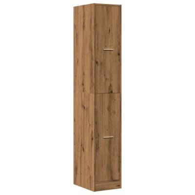 Apothekerskast 30x41x174,5 cm bewerkt hout artisanaal eiken
