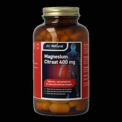 All Natural Magnesium Citraat 400 mg Tabletten All Natural Magnesium Citraat 400 mg Tabletten
