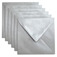 Envelop Papicolor 140x140mm metallic zilver pak à 6 stuks - thumbnail