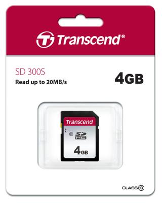 Transcend Premium 300S SDHC-kaart 4 GB Class 10, UHS-I, UHS-Class 1 Transcend Premium 300S SDHC-kaart 4 GB Class 10, UHS-I, UHS-Class 1