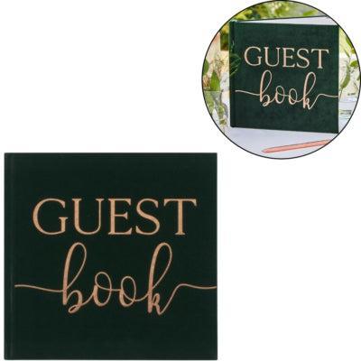 Ginger Ray BR-312 Botanical Wedding Velvet Gastenboek