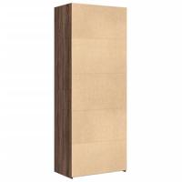 Hoge kast 70x42,5x185 cm bewerkt hout bruin eikenkleurig - thumbnail