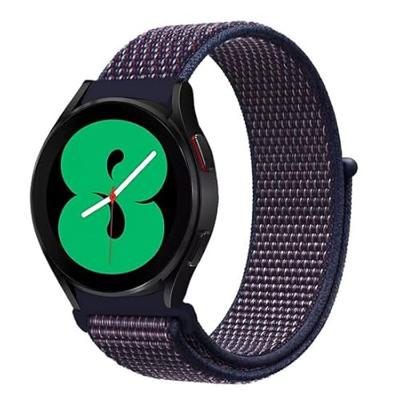 Garmin Venu / Sq / Sq2 / 2 plus - Sport Loop nylon bandje - Navy / donkerpaars gemêleerd Garmin Venu / Sq / Sq2 / 2 plus - Sport Loop nylon bandje - Navy / donkerpaars gemêleerd