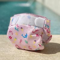 Freds Swim Academy Wasbare Zwemluier Zeemeermin Maat 2 9-16 kg Roze - thumbnail