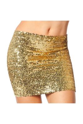 Top/Rok Pailletten Goud