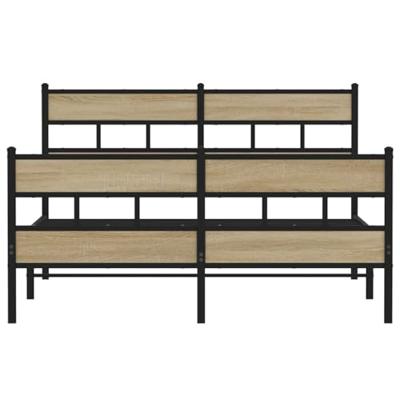 Bedframe zonder matras metaal sonoma eikenkleurig 140x190 cm Bedframe zonder matras metaal sonoma eikenkleurig 140x190 cm