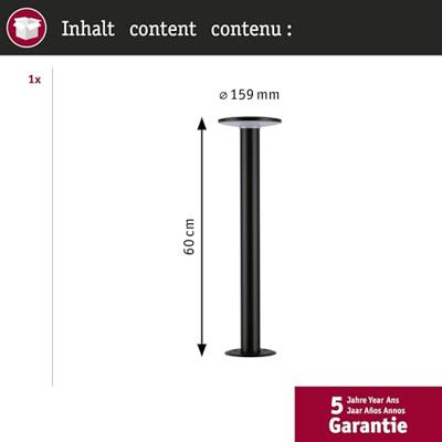 Paulmann 94756 Plate Wegverlichting LED LED vast ingebouwd 5 W Antraciet