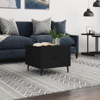 Salontafel 50x50x40 cm bewerkt hout zwart - thumbnail
