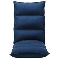 Vloerstoel inklapbaar stof blauw - thumbnail