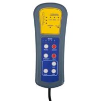 Massagestoel elektrisch verstelbaar stof donkergroen - thumbnail