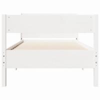 Bedframe zonder matras massief grenenhout wit 140x200 cm - thumbnail