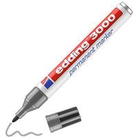 Edding 3000 permanent marker 1,5-3mm rond grijs - thumbnail