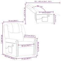 Massagestoel verstelbaar glanzend kunstleer bruin - thumbnail