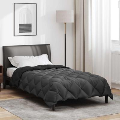 Winter Dekbed Zwart en Anthraciet 200 x 140 cm Microfiber