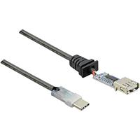Renkforce USB-kabel USB 2.0 USB-C stekker, USB-A bus 15.00 m Zwart Vergulde steekcontacten RF-4752798 - thumbnail