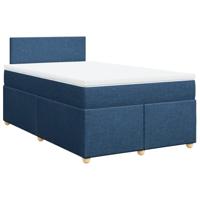 Boxspring met matras stof blauw 120x200 cm - thumbnail