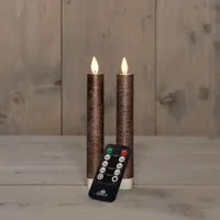 LED Dinerkaars Wax 18cm Brons 2st - thumbnail