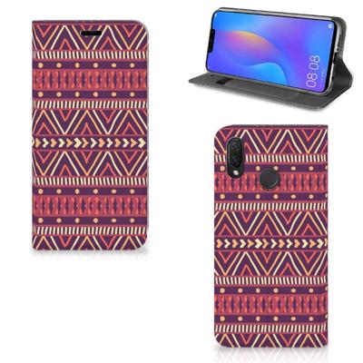 Huawei P Smart Plus | Hoesje met Magneet | Aztec Paars