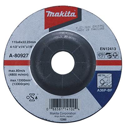 Makita Accessoires Afbraamschijf 115x6,0mm metaal - A-80927 - A-80927 Makita Accessoires Afbraamschijf 115x6,0mm metaal - A-80927 - A-80927